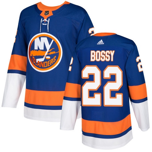 Adidas Men NEW York Islanders 22 Mike Bossy Royal Blue Home Authentic Stitched NHL Jersey